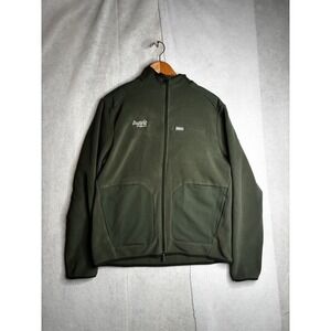 FIGS Aya Healthcare Primaloft Fleece Scrub Jacket Mens M Olive Green MXXOW1007